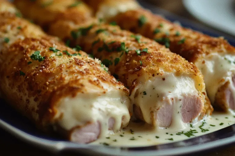 Creamy Chicken Cordon Bleu Rolls