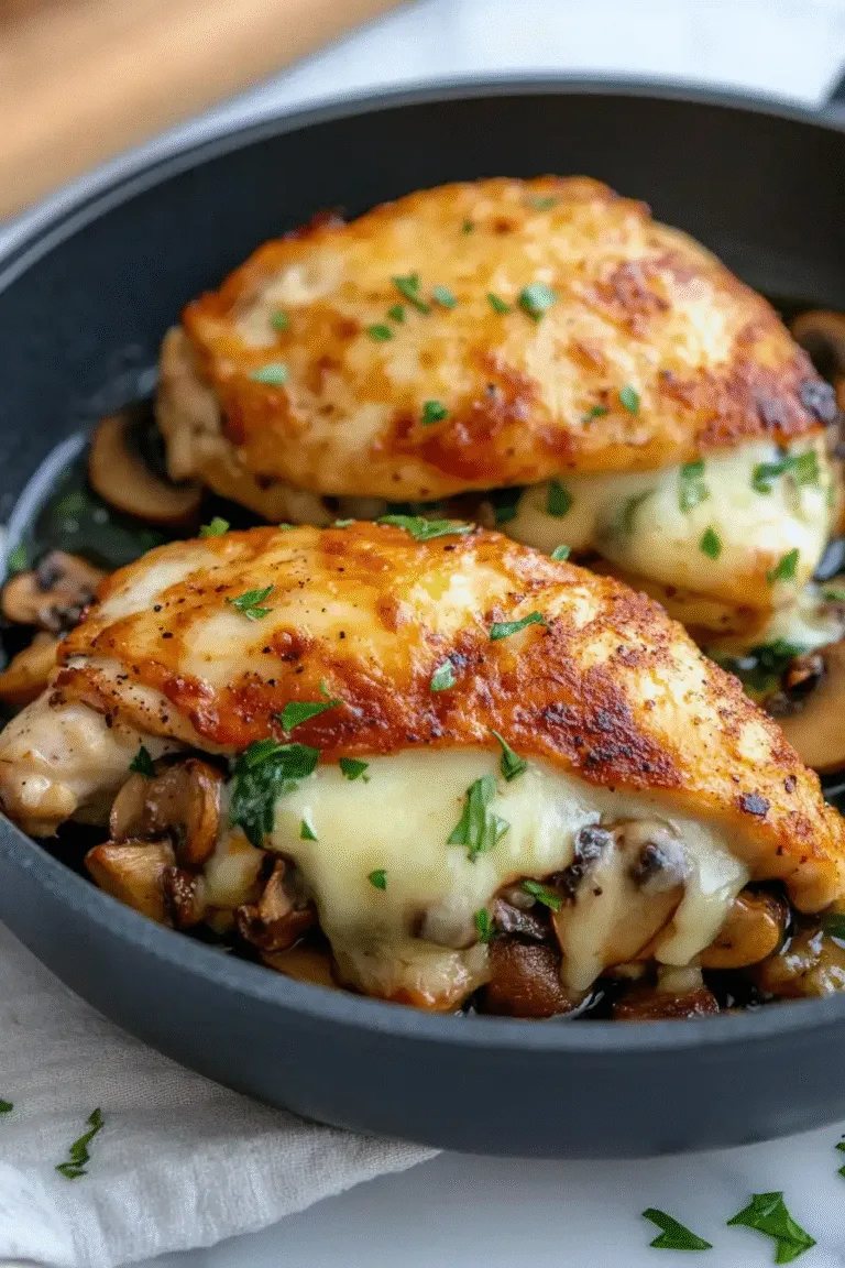 Mushroom Stuffed Chicken Breast