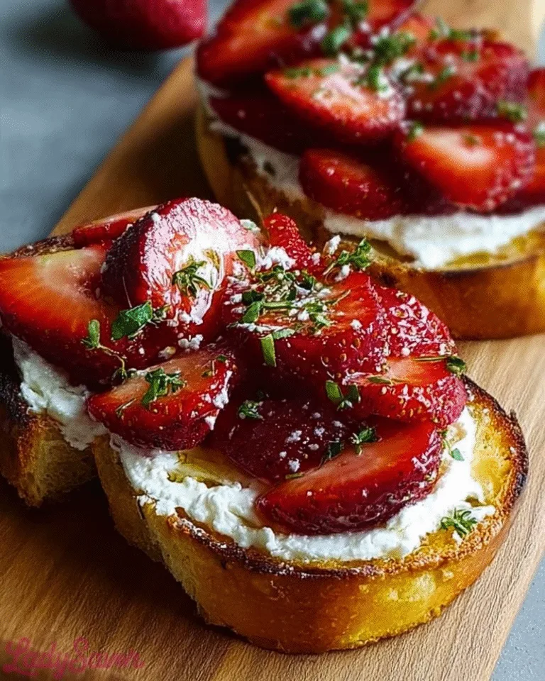 Roasted Strawberry Whipped Ricotta Toast