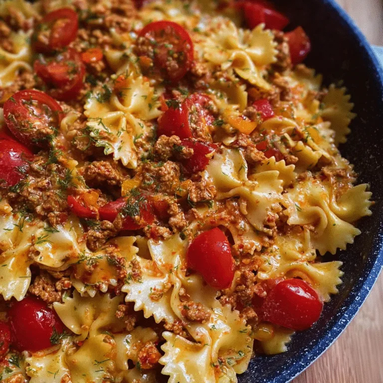 Turkish Pasta with Bell Pepper