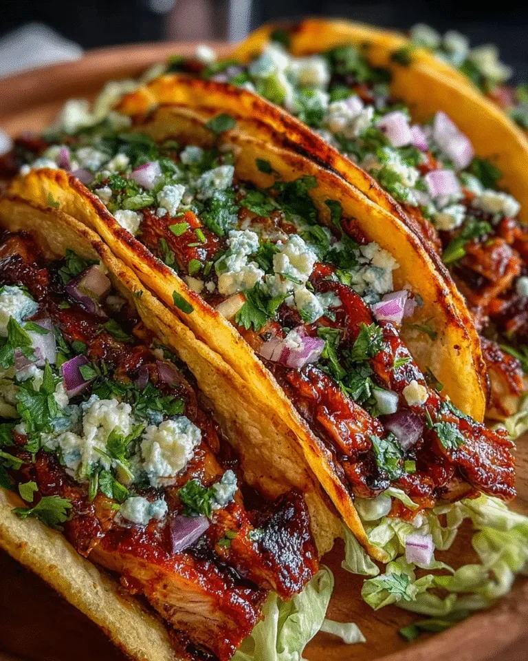 Garlic Butter Honey BBQ Chicken Tacos