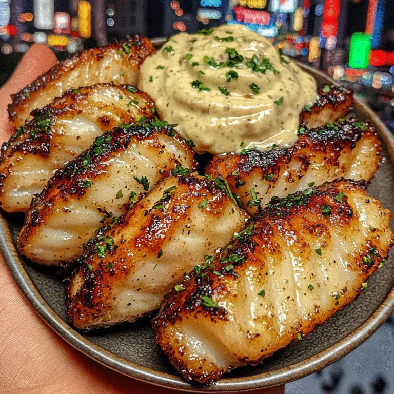 Lemon Butter Fish Bites with Garlic Aioli