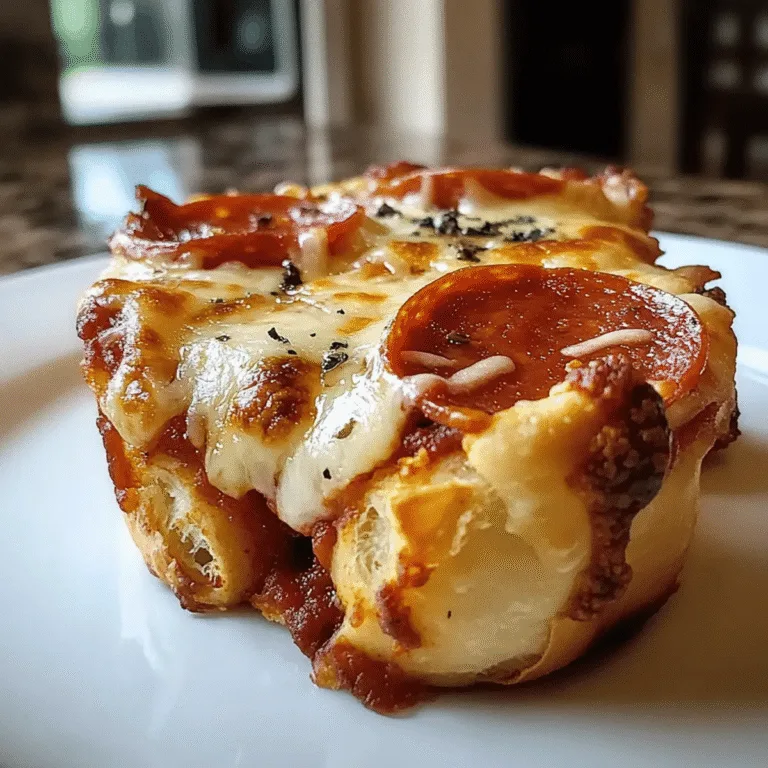 Mini Deep Dish Crescent Roll Pizzas