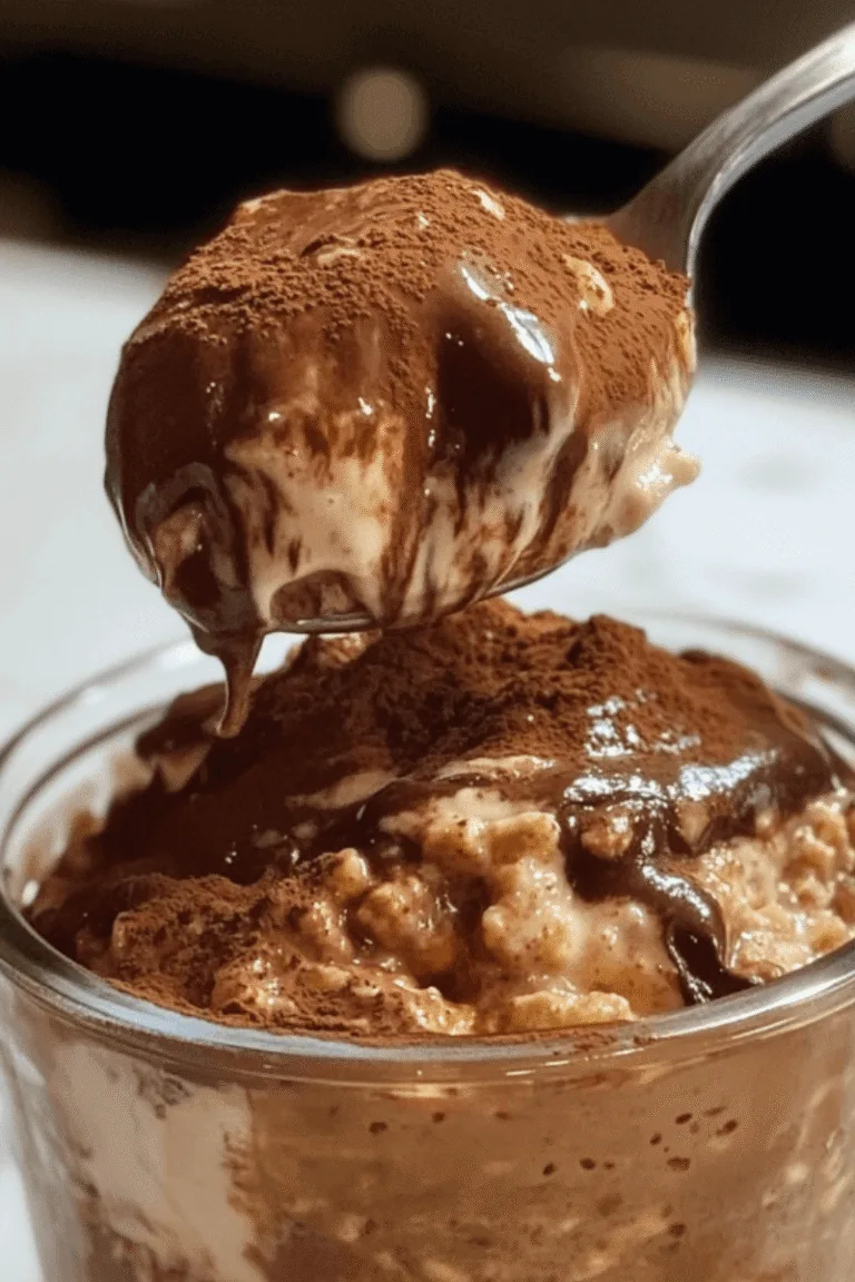 High Protein Tiramisu Overnight Oats