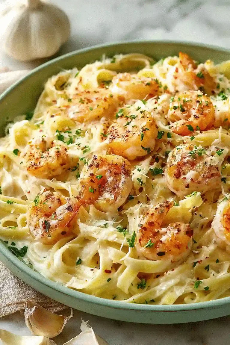 Parmesan Shrimp Fettuccine