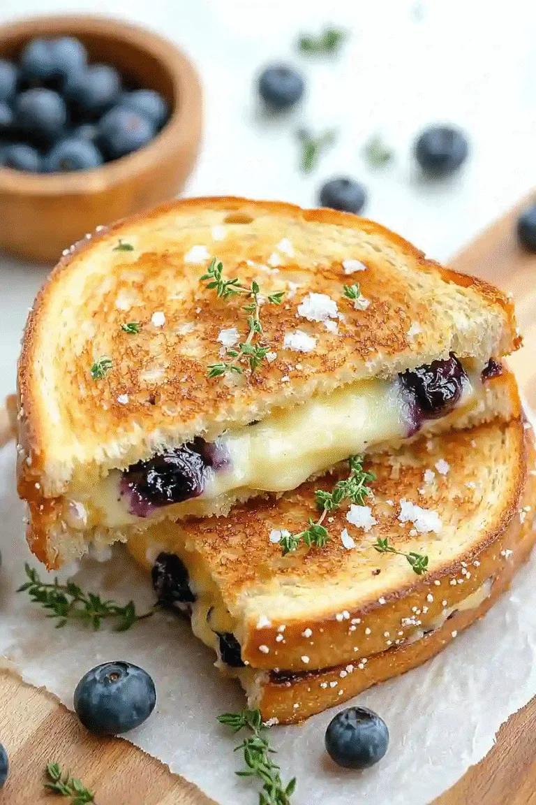 Crispy Blueberry Grilled Cheese