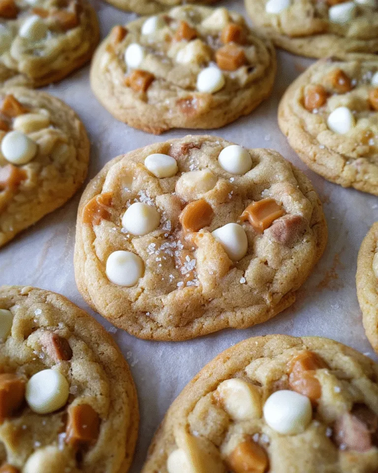 Salted Caramel White Chocolate Cookies