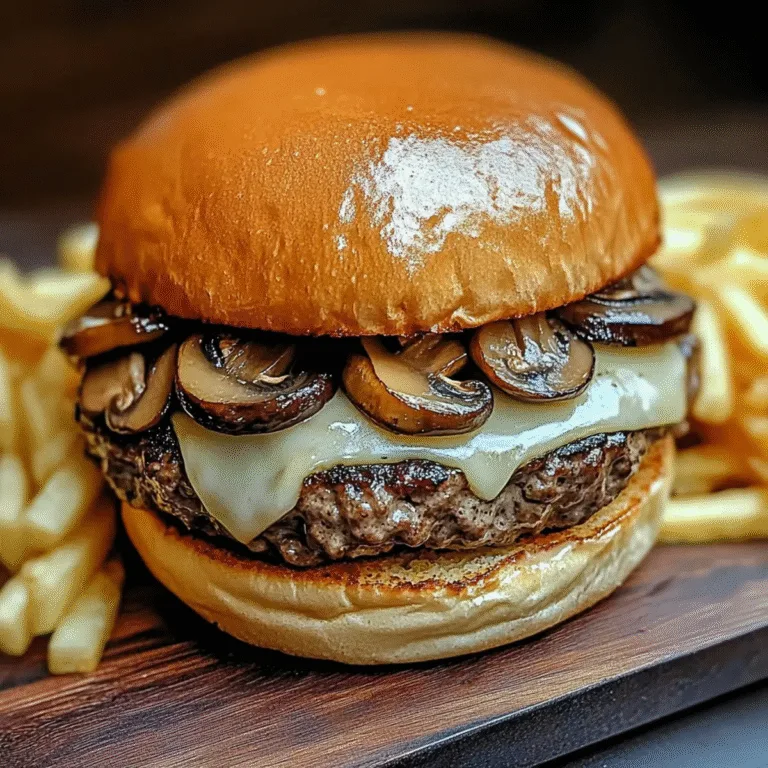 Mushroom Swiss Burger