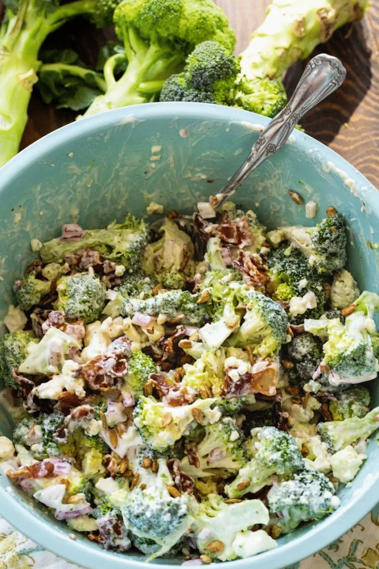 Bacon Blue Cheese Broccoli Salad