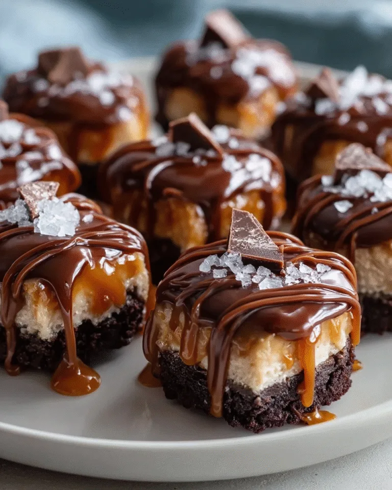 Chocolate Caramel Cheesecake Bites