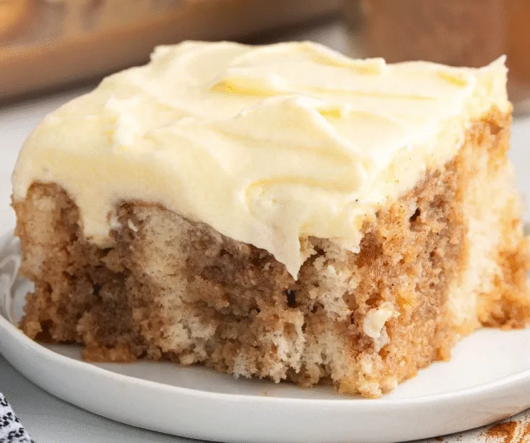 Cinnamon Roll Poke Cake