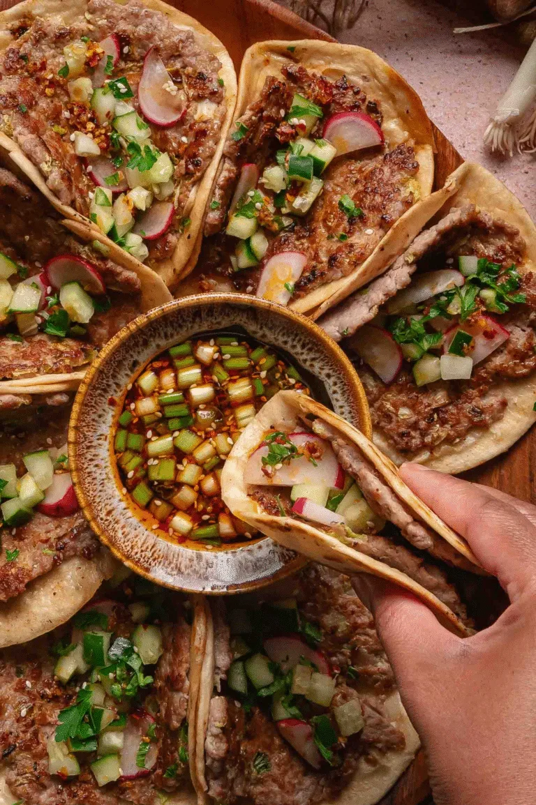 Dumpling Smashed Tacos