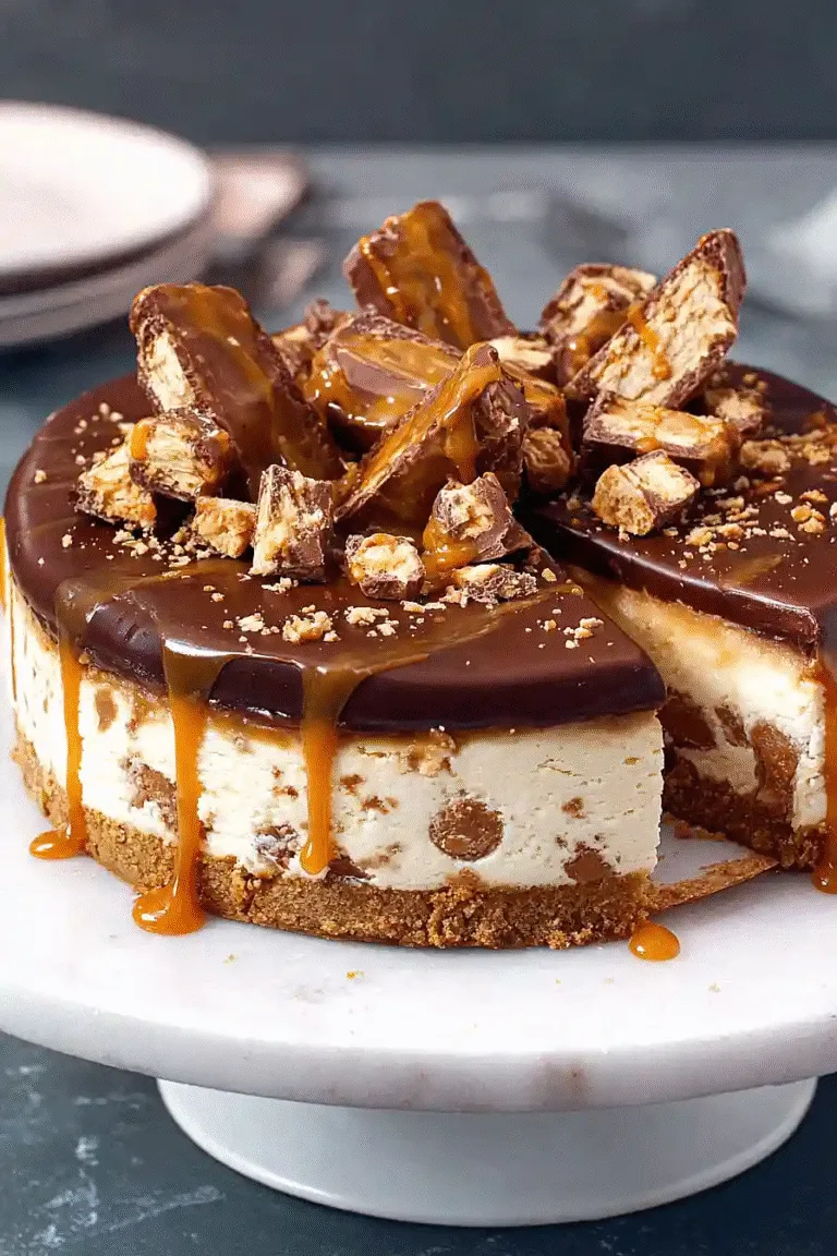 No-Bake Twix Cheesecake