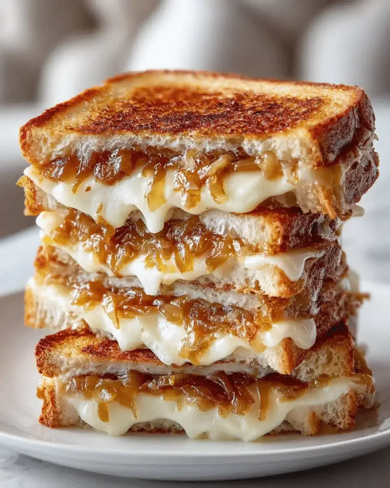 Brie and Caramelized Onion Grilled Cheese