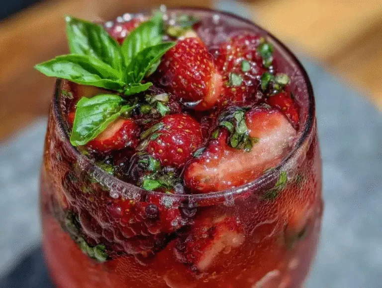 Fresh Strawberry Basil Lemonade