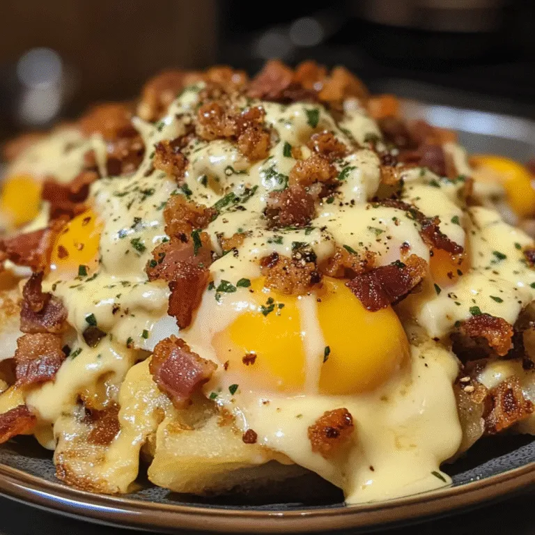 Breakfast Poutine with Hollandaise Sauce
