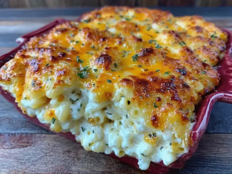 Creamy Dump and Bake Mac and Cheese with Evaporated Milk