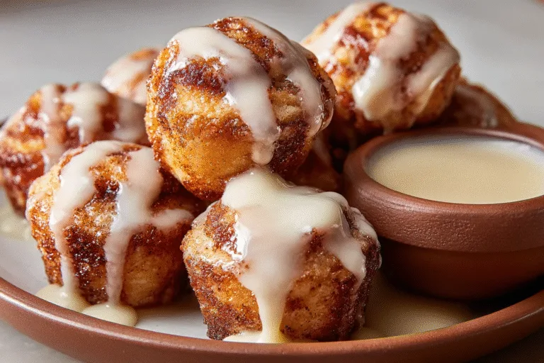 Gooey Sourdough Discard Cinnamon Roll Bites