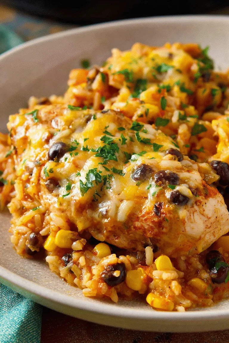 Southwest Crock Pot Chicken and Rice