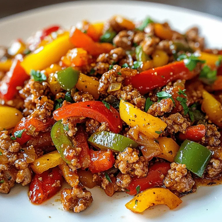 Ground Turkey and Peppers