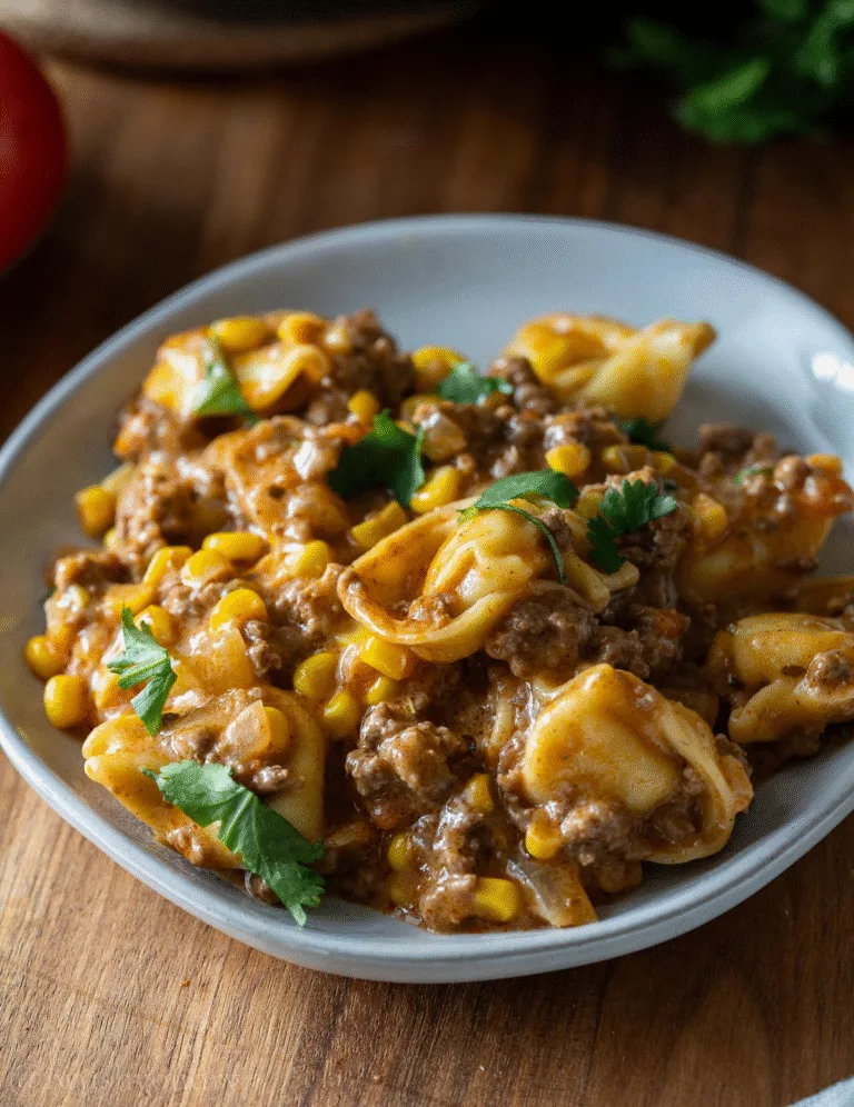 Beefy Enchilada Tortellini Recipe