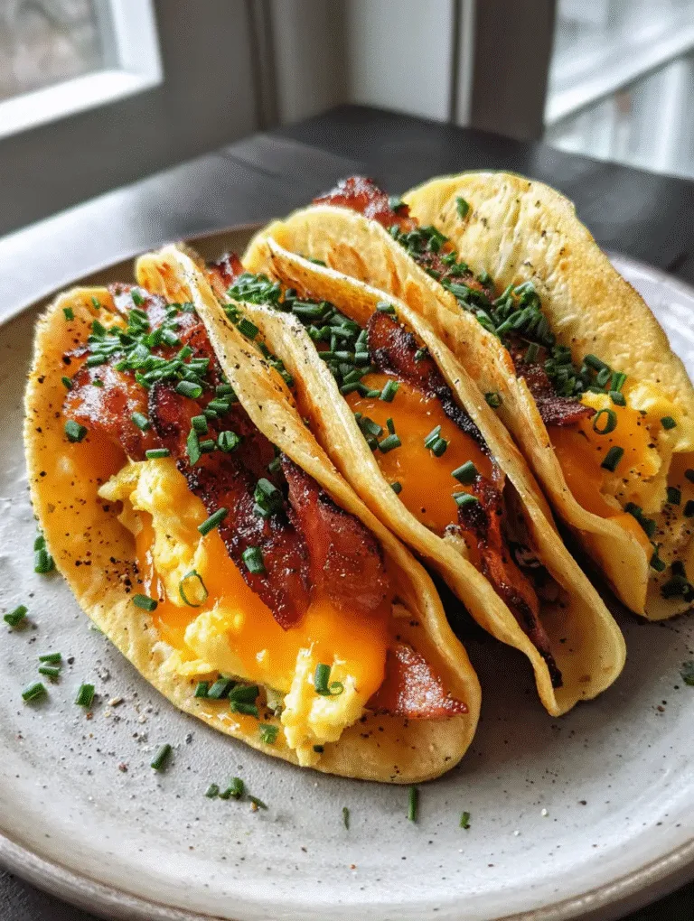 Savory Pancake Tacos with Crispy Bacon and Soft Scrambled Eggs