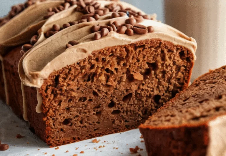 Coffee Banana Bread with Espresso Frosting