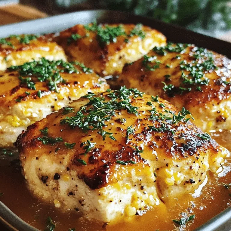 Honey Butter Glazed Cornbread Chicken Bake