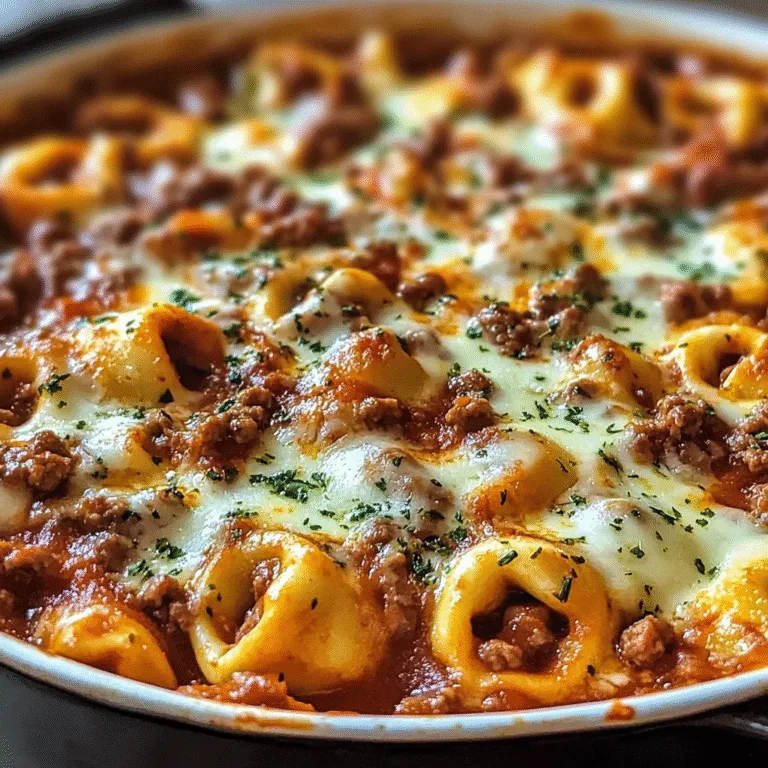 Irresistible Beefy Tortellini Bake