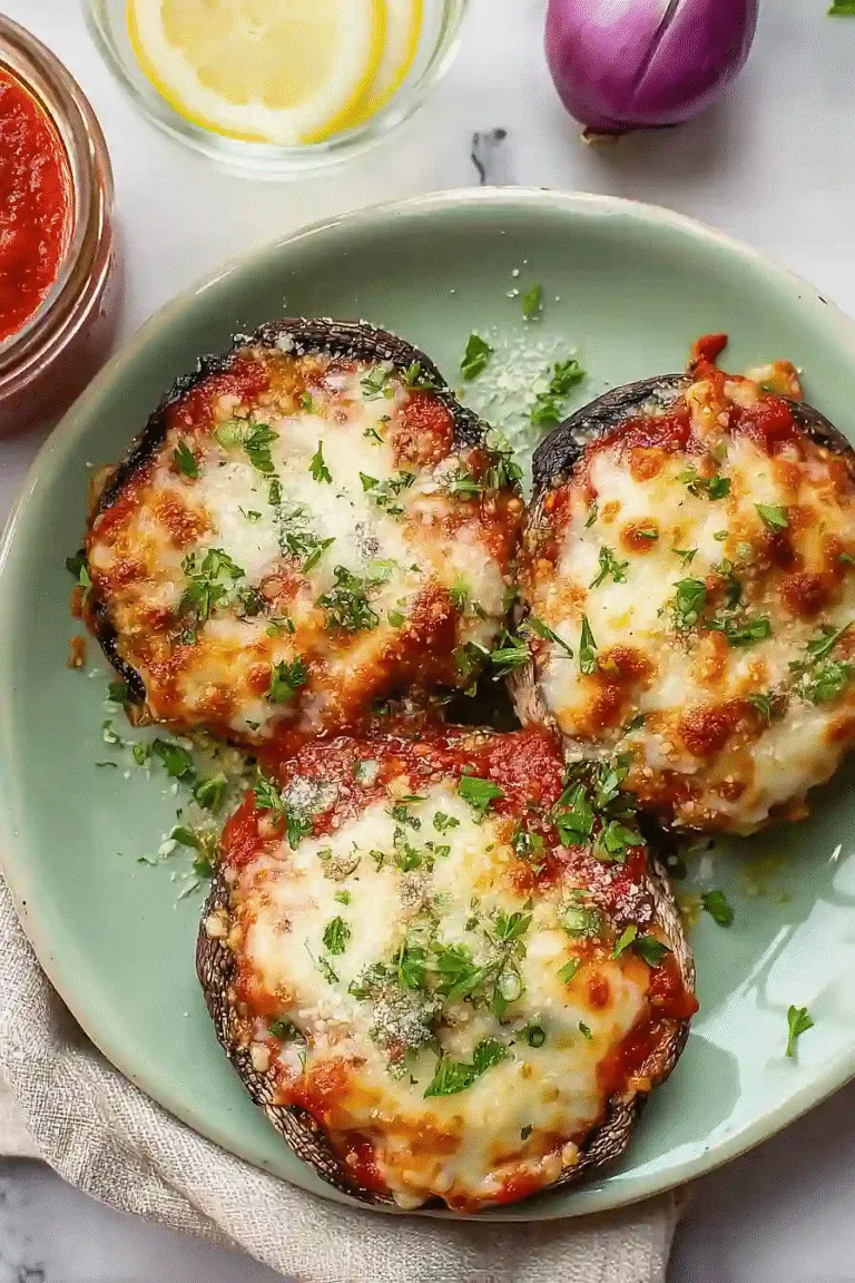 Mouthwatering Chicken and Spinach Stuffed Portobello Mushrooms
