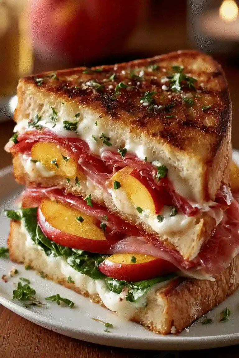 Luscious Grilled Cheese Peaches Prosciutto