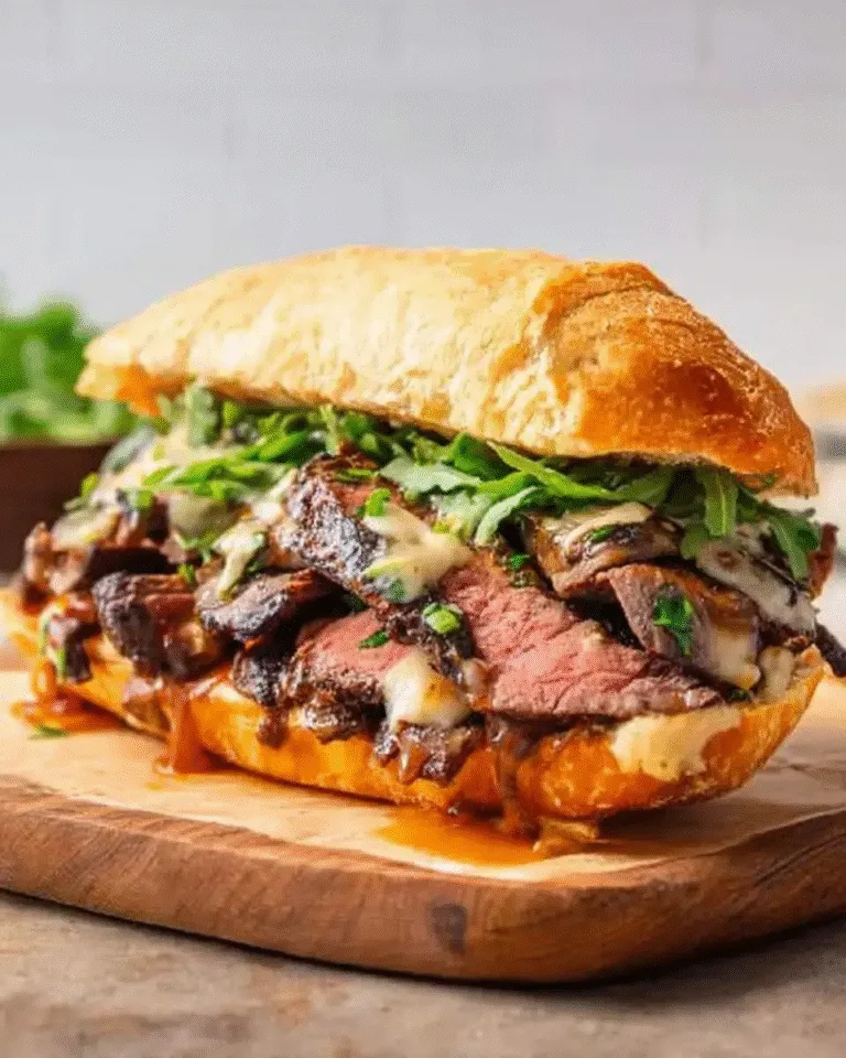 Garlic Butter Ribeye Steak Sandwich