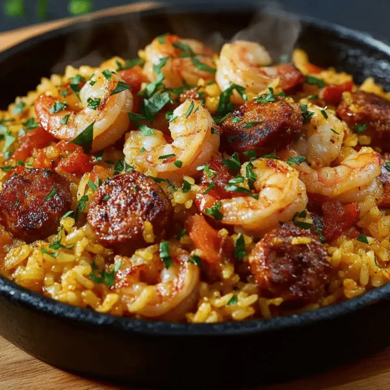 Cajun Dirty Rice with Juicy Shrimp & Sausage
