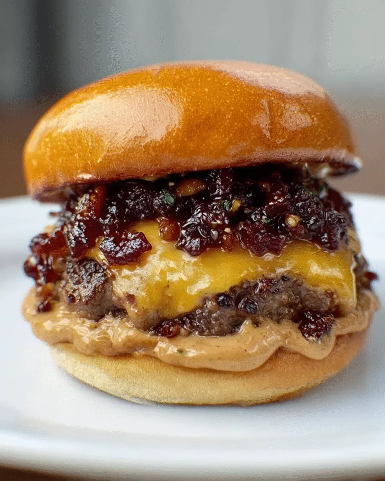 Irresistible Peanut Butter Beef Bacon Jam Burger