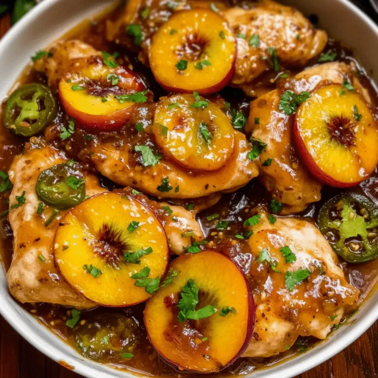 Jalapeño Peach Chicken: Sweet & Spicy Summer Delight