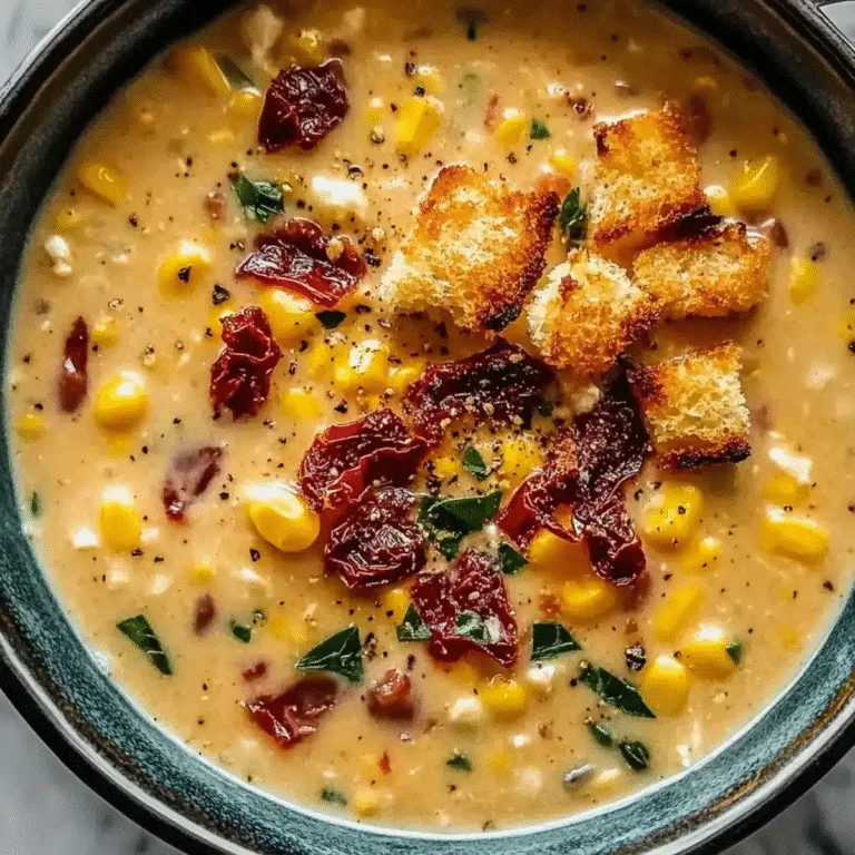 Creamy Sun-Dried Tomato Corn Chowder for Cozy Evenings