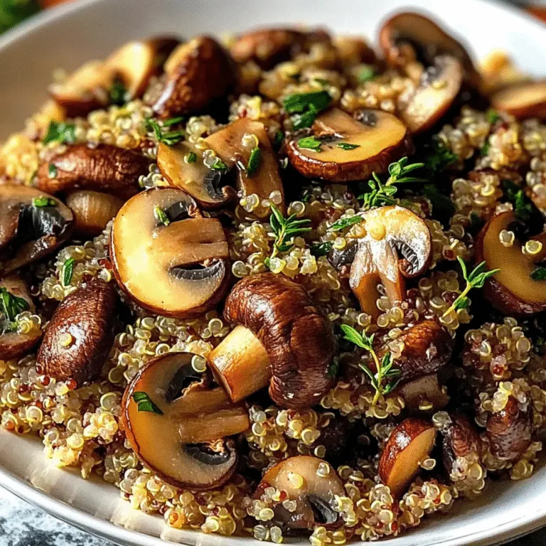 Garlicky Mushroom Quinoa for a Quick, Flavorful Feast