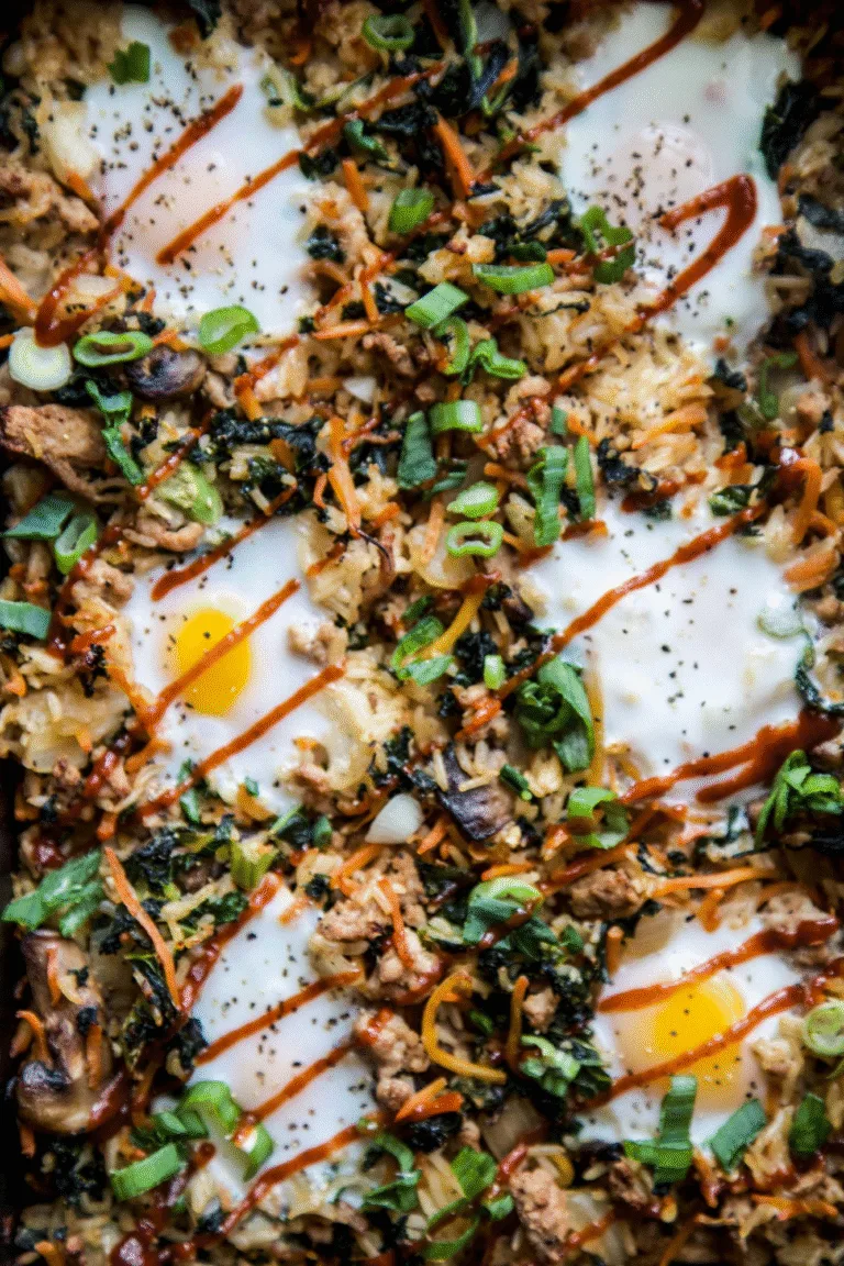 Bibimbap Casserole with Ground Pork