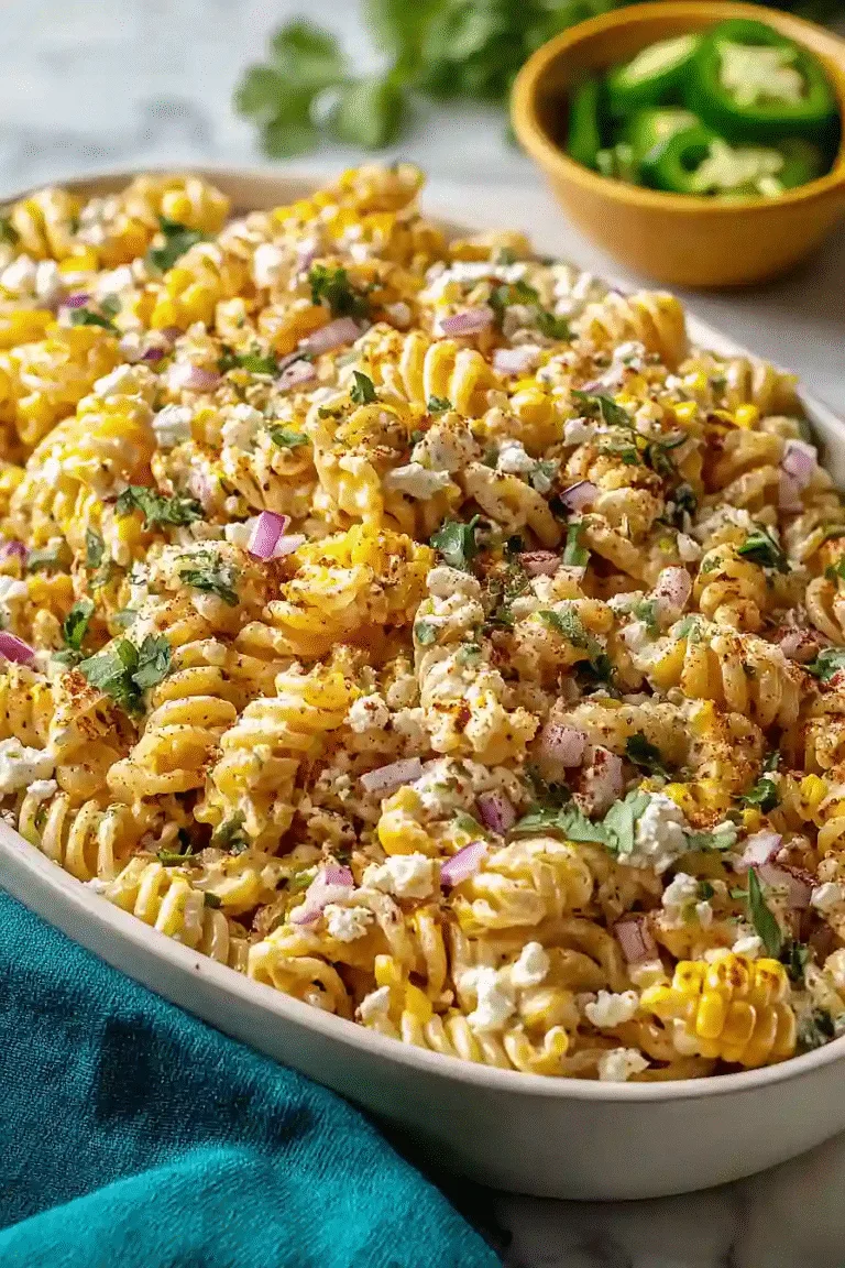 Cotija Mexican Style Elote Pasta Salad