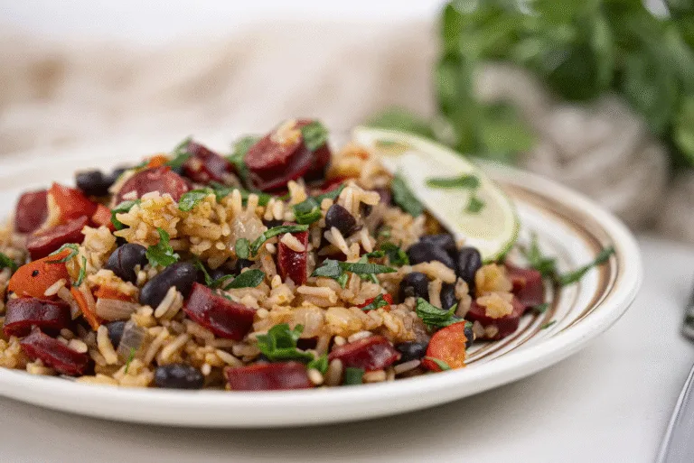 Hearty Black Beans and Rice with Sausage