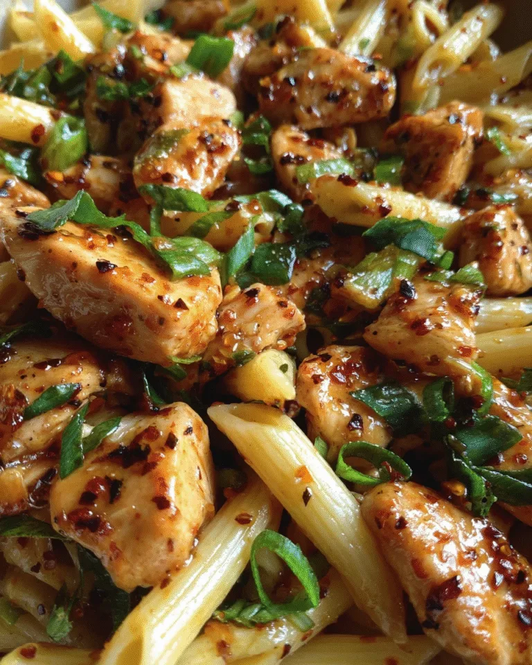 Sticky Honey Pepper Jack Chicken Pasta