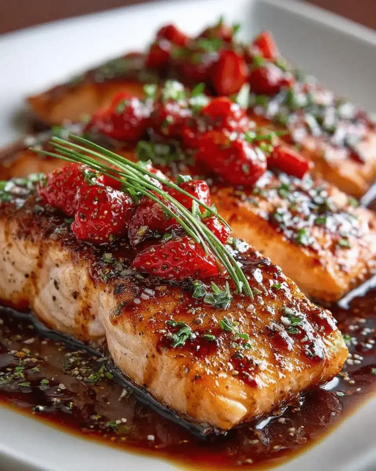 Strawberry Balsamic Glazed Salmon