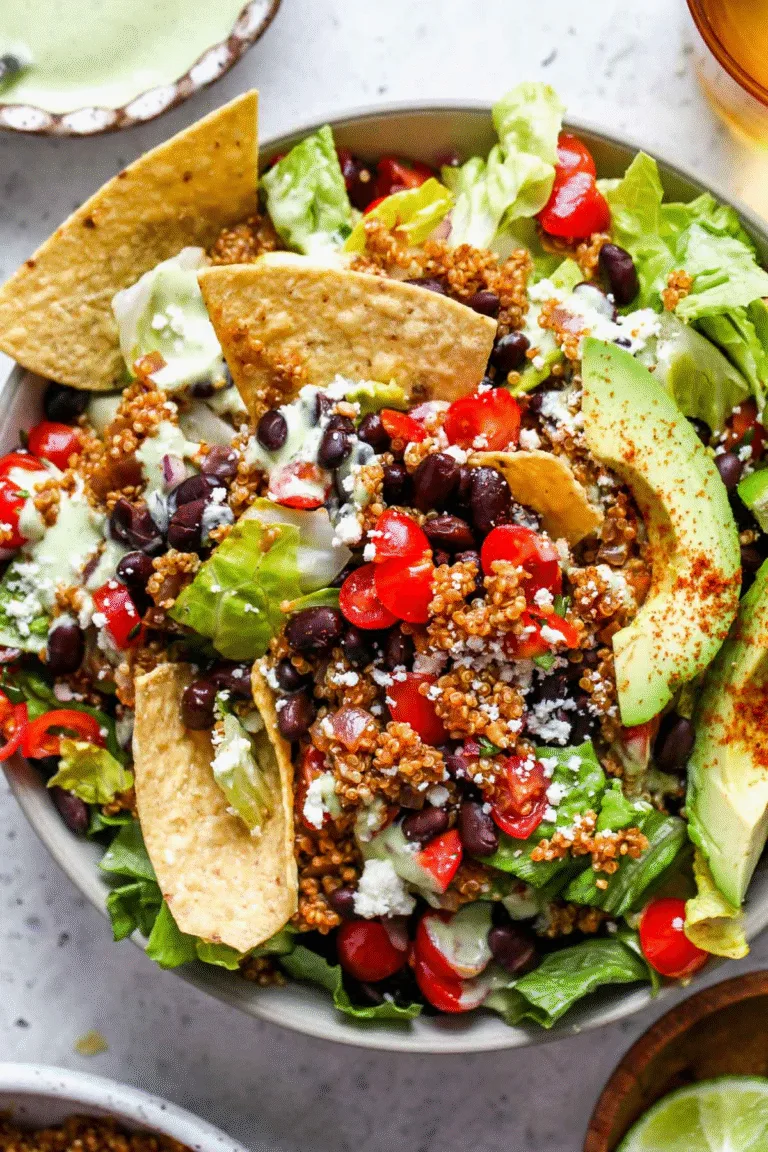 30 Minute Loaded Quinoa Taco Salad