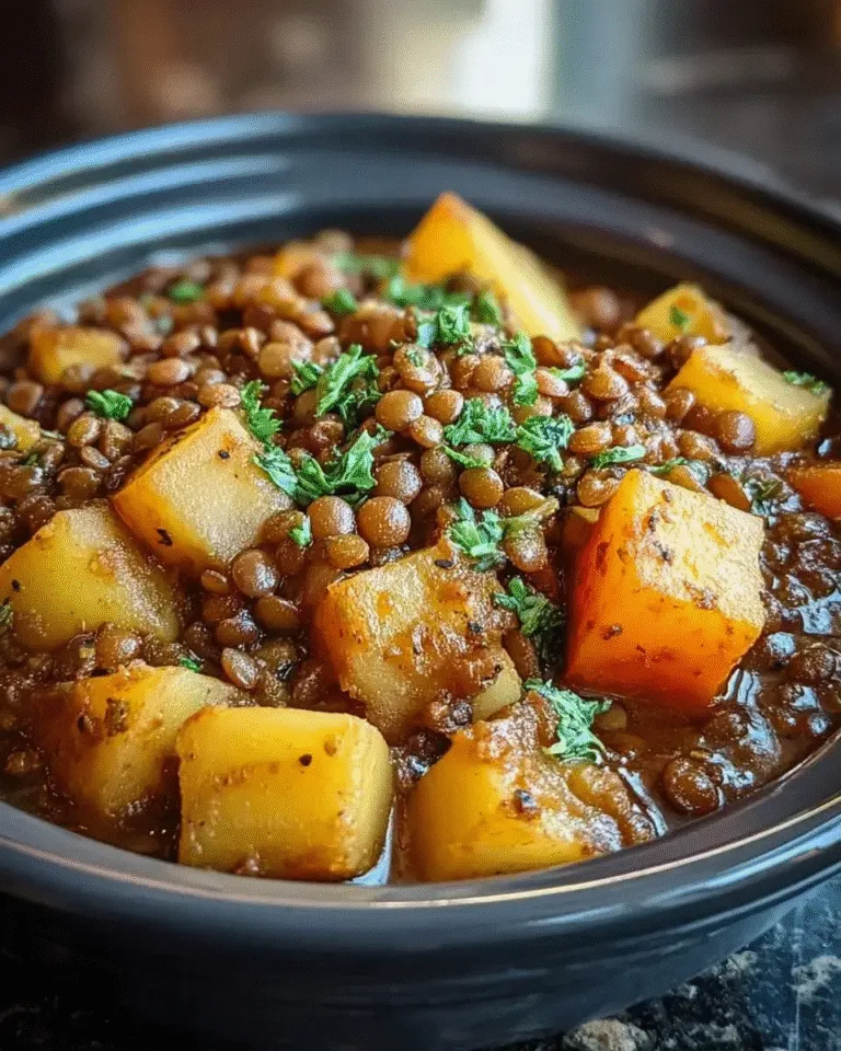 Slow Cooker Potato Lentil Pot