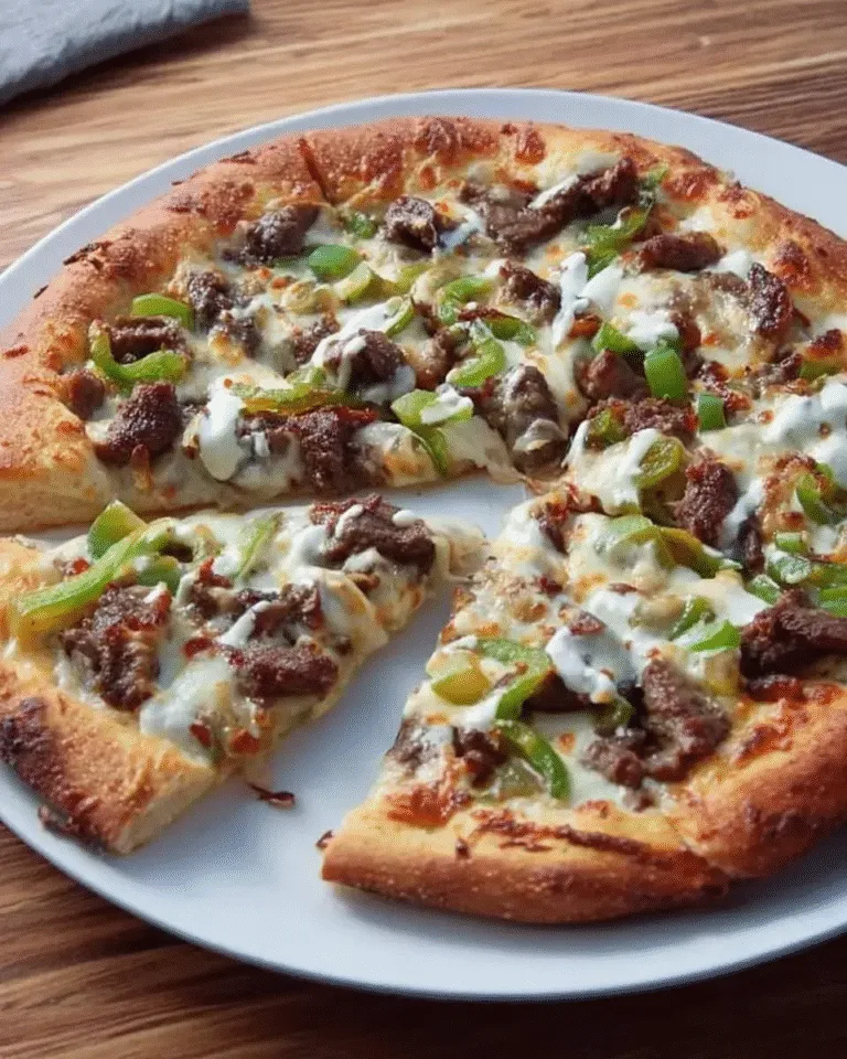 Classic Philly Cheesesteak Pizza