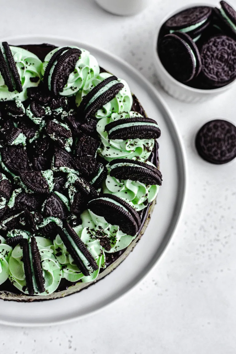 Best Mint Oreo Cheesecake