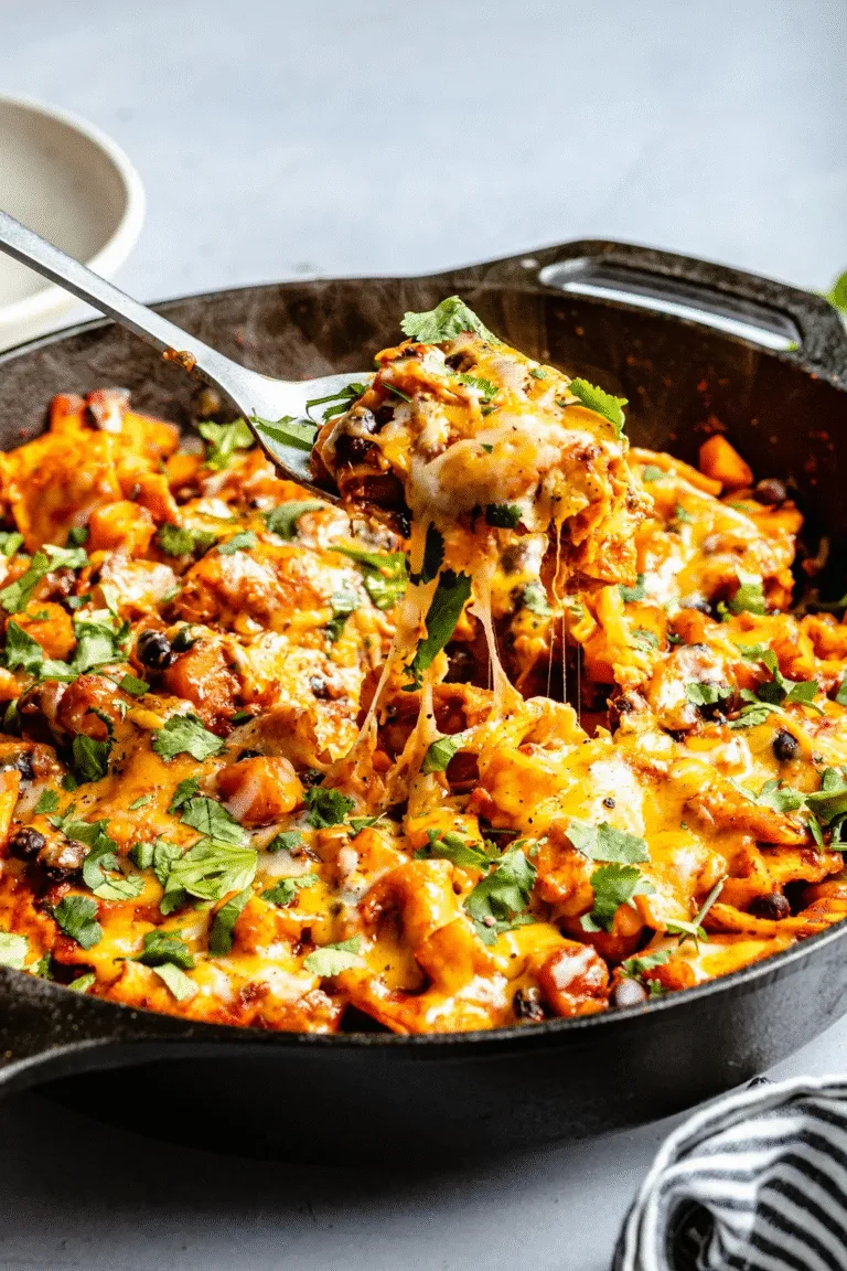 30-Minute Butternut Squash and Black Bean Enchilada Skillet