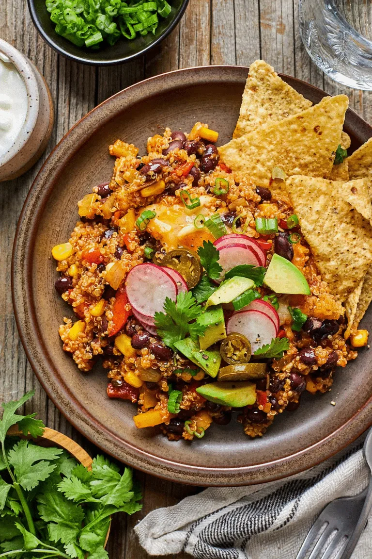 Black Bean Quinoa Enchilada Bake
