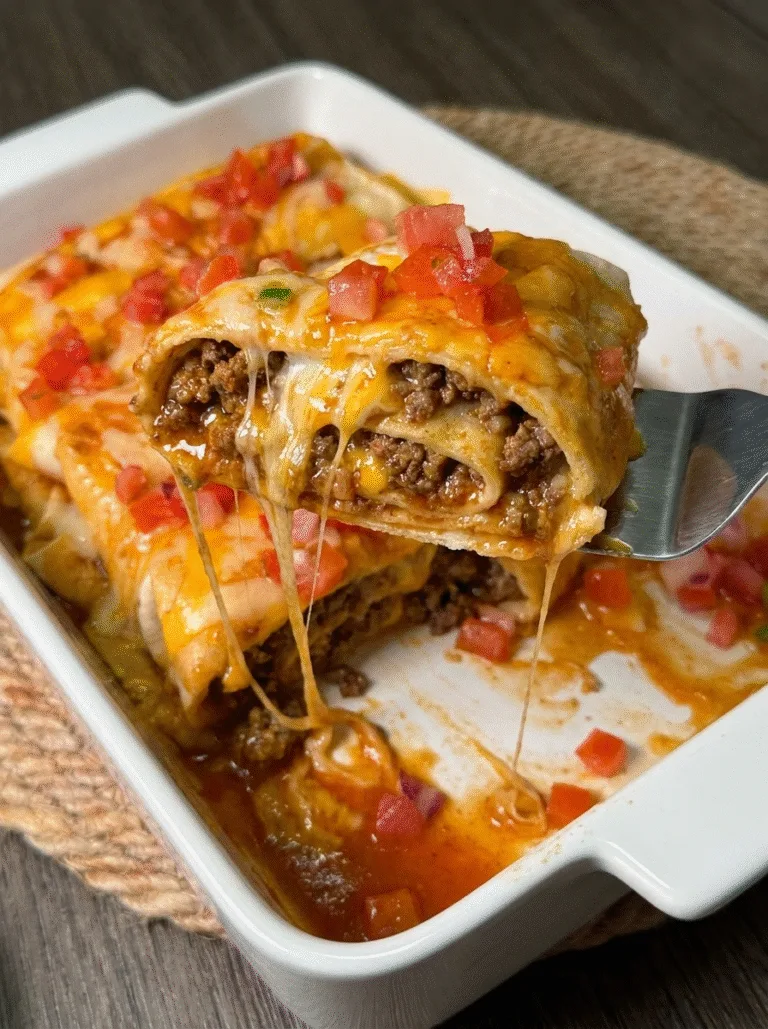 Easy Wet Beef Burritos