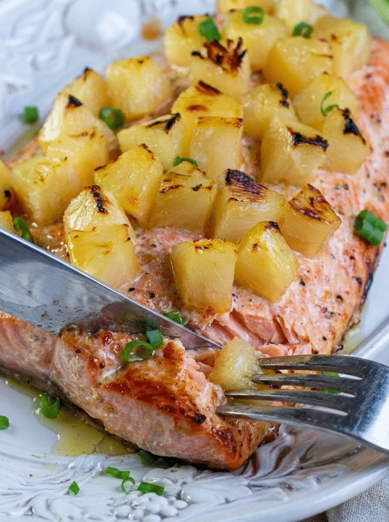 Pineapple Glazed Teriyaki Salmon